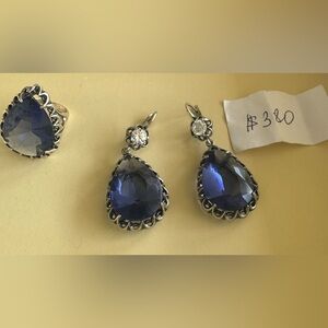 Elegant Blue and Silver Drop Earrings